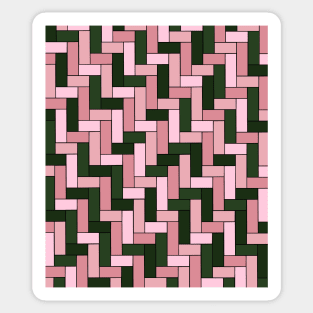 Tiled Design in Pinks and Greens Sticker